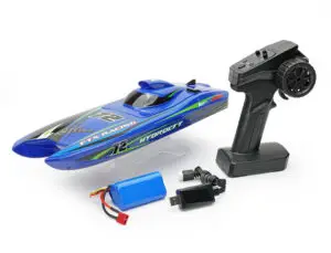 FTX HydroCat Brushless 3S RC Turbojet Speedboot 40 cm Blauw compleet met 3S 11,1V 2000mAh Li-ion batterij en lader – 30 km/h bij Toemen Modelsport