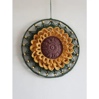 Funny Haakpakket Mandala Sunflower 25 cm bij Art en Hobby