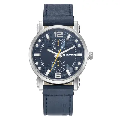 G-STAR Rovic Zilverkleurig en Blauw Herenhorloge GSW.509.01 bij Brandfield