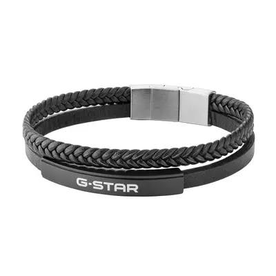 G-Star Tether02P Zwart Leren Armband GSJ.109.03 bij Brandfield