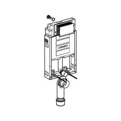 Geberit Kombifix WC-element H108 wandmodel m. Sigma inbouwreservoir 12cm afvoer Ø90/110mm z. bedieningsplaat frontbediend bij Sanitairkamer