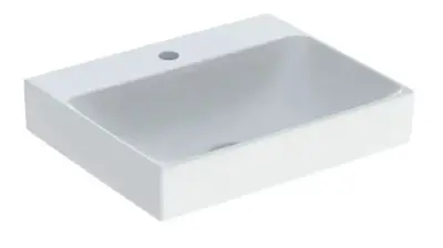 Geberit ONE - Wastafel 50x40x14 cm, zonder overloop, met kraangat, KeraTect, wit 505.020.01.6 bij Sanitino