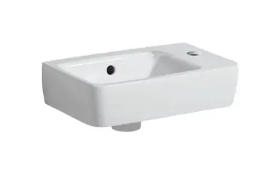 Geberit Selnova - Fontein 40x25 cm, met overloop, 1 kraangat rechts, wit 501.517.00.7 bij Sanitino