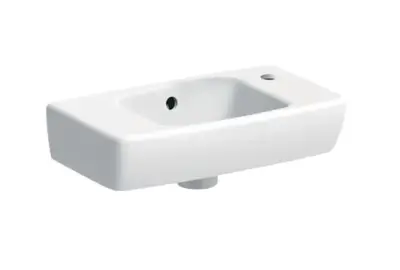 Geberit Selnova - Fontein 45x25 cm, met overloop, 1 kraangat rechts, wit 500.318.01.5 bij Sanitino