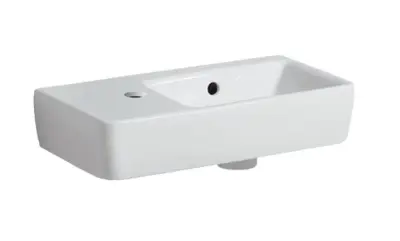 Geberit Selnova - Fontein 50x25 cm, met overloop, 1 kraangat links, wit 501.506.00.7 bij Sanitino