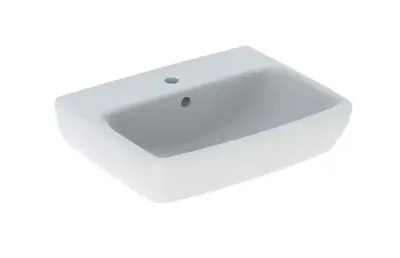 Geberit Selnova Square - Fontein 45x35 cm, met overloop, 1 kraangat, wit 500.322.01.7 bij Sanitino
