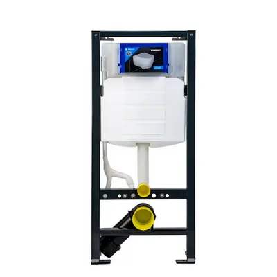 Geberit UP320 toilet inbouwreservoir met Rapotec frame bij Sanitairkamer