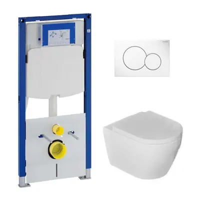 Geberit UP320 toiletset met Saniclear Jama randloze toiletpot incl softclose zitting bij Sanitairkamer