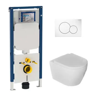Geberit UP720 toiletset met Saniclear Jama randloze toiletpot en softclose zitting bij Sanitairkamer