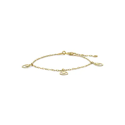 Geelgouden bedelarmband druppel B137-60345-Z-Y bij Siebel Juweliers