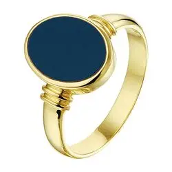 Geelgouden zegelring lagensteen bij Zilver.nl