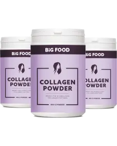 Gehydrolyseerd Collageen Peptiden Poeder – 3 x 400 g – Voordeelpakket- Big Food bij Plent