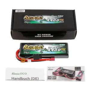 Gens Ace Bashing G-Tech 4400mAh 7.4V 60C 2S Hardcase LiPo Accu met Deans (T) Stekker bij Toemen Modelsport