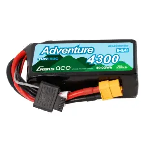 Gens Ace G-Tech Adventure Series 4300mAh 11.4V 60C 3S HV LiPo Accu met XT60 & 1To3 Stekker (speciaal voor 1/10 crawlers en scalers) bij Toemen Modelsport