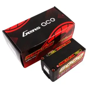 Gens Ace Redline 6000mAh 4S 15.2V HV 130C Shorty LiPo Accu Hardcase 5.0mm Bullet (voor 1/8 trucks) bij Toemen Modelsport