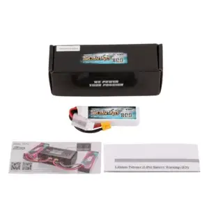 Gens Ace Soaring 800mAh 7.4V 30C 2S LiPo Accu met XT30 Stekker bij Toemen Modelsport