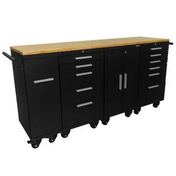 George Tools verrijdbare werkbank 188 cm zwart bij George at Work