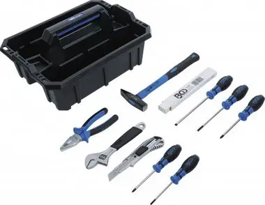 Gereedschapskoffer Versterkt Plastic Gereedschap Assortiment 11 stuks bij Tools2Go