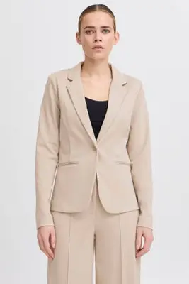 getailleerde blazer IHKATE zand bij Wehkamp
