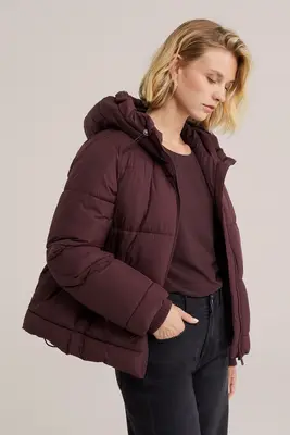 gewatteerde pufferjas met capuchon bij WE Fashion