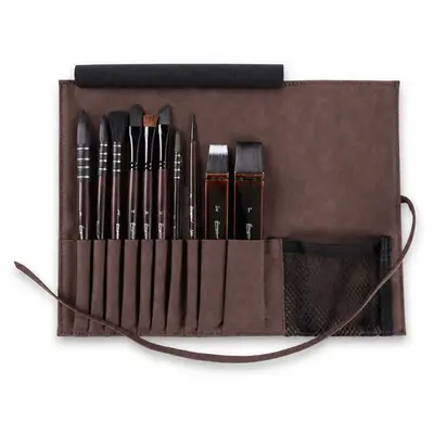 Giorgione Professionele Aquarel Penselen set 10-delig met Luxe Etui – Voor Aquarel, Gouache en Acryl bij Online-Schilderij