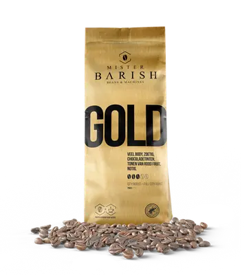 GOLD - Mister Barish - koffiebonen - 750gr bij Mister Barish