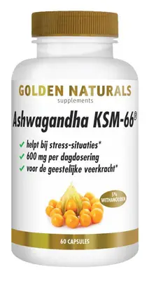 Golden Naturals Ashwagandha Ksm-66 bij Vitatheek