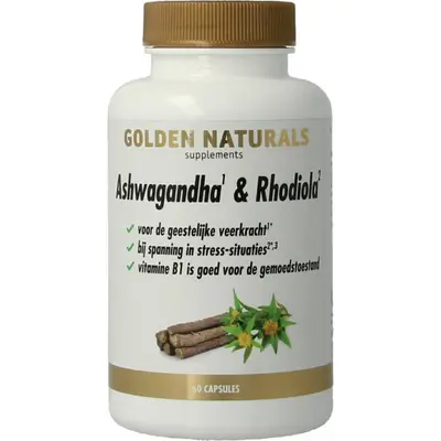 Golden Naturals Ashwagandha & Rhodiola bij Vitatheek