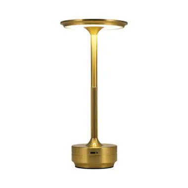 Goliving Tafellamp Op Accu - Oplaadbaar en Dimbaar - Hoogte 27 cm - Goud bij Leen Bakker