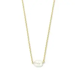 Gouden collier parel barok bij Zilver.nl