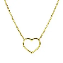 Gouden ketting met open hart bij Zilver.nl