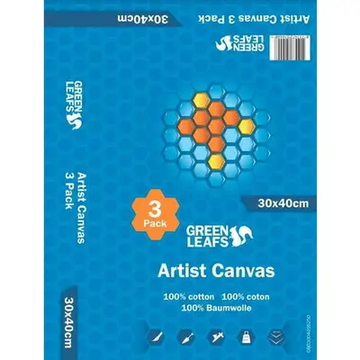 Green Leafs canvas Katoen 17 mm 280 gram Pack 3 stuks bij Art en Hobby