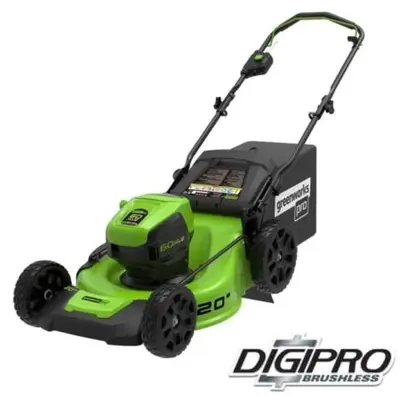 Greenworks 60 volt Accu Grasmaaier 46 cm bij DeTuinmachine.nl (DBS Maaitechniek)