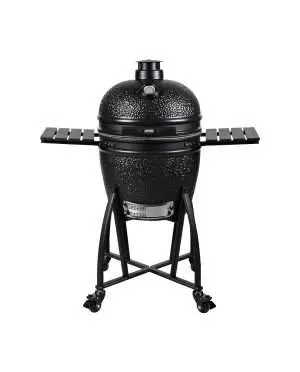 Grill Guru Prime Satin Black Large | Kamado Deal bij Rookplankje.nl