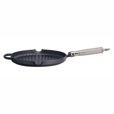 Grillpan Ronneby Bruk Maestro RVS Greep 28 cm bij Kookexpert