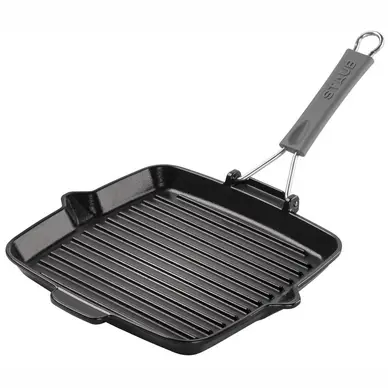 Grillpan Staub Vierkant Zwart 24 cm bij Kookexpert