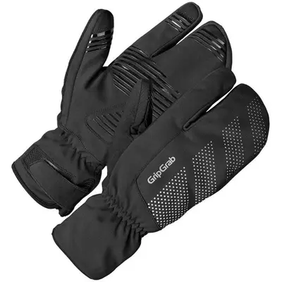 GripGrab Ride Windproof Deep Winter Lobster Fietshandschoenen bij Mantel