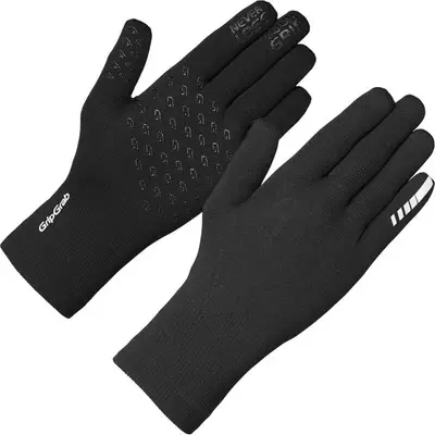 GripGrab Waterproof Knitted Thermal Fietshandschoenen bij Mantel