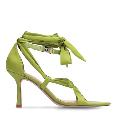 Groene sandalen met hak bij Sacha