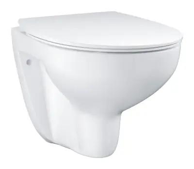 Grohe Bau Ceramic - Hangend toilet met Slim wc bril, softclose, rimless, alpine wit 39899000 bij Sanitino