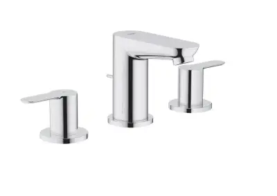Grohe BauEdge - Wastafelkraan, 3-gats, met waste, chroom 20197000 bij Sanitino