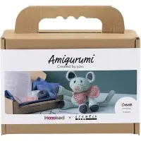 Haakpakket Amigurumi muis haken 19cm bij Creaknutselen