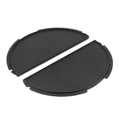 Half Cast Iron Plancha Big Green Egg - Xlarge and 2XL bij Kolenboertje
