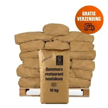 Halve Pallet Dammers Restaurant Houtskool á 21 zakken bij Grill Discounter