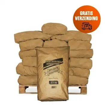 Halve Pallet Dammers Restaurant Houtskool Quebracho 20 zakken bij Grill Discounter