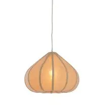 Hanglamp 1-lichts 40x28,5 cm linnen naturel bij Lampidee