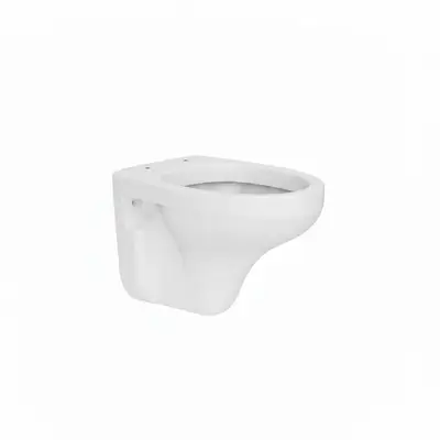 Hangtoilet Braga Glanzend Wit modern design met spoelrand SaniSupreme bij SaniSupreme