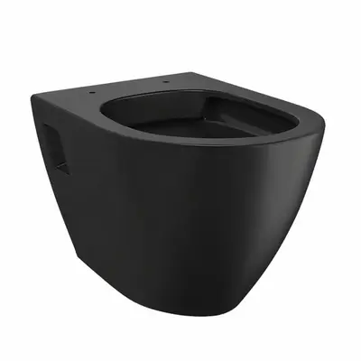 Hangtoilet Clareza zonder zitting houtskool zwart SaniSupreme bij SaniSupreme