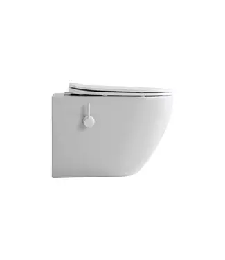 Hangtoilet met Bidet Aloni Pro – Tornado Flush – Mat Wit – 52,5 cm bij Sani4Comfort