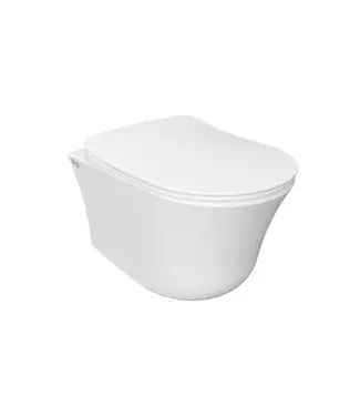 Hangtoilet met bidet Nora Wit - Randloos Tornado Flush - Excl. wc-bril bij Sani4Comfort